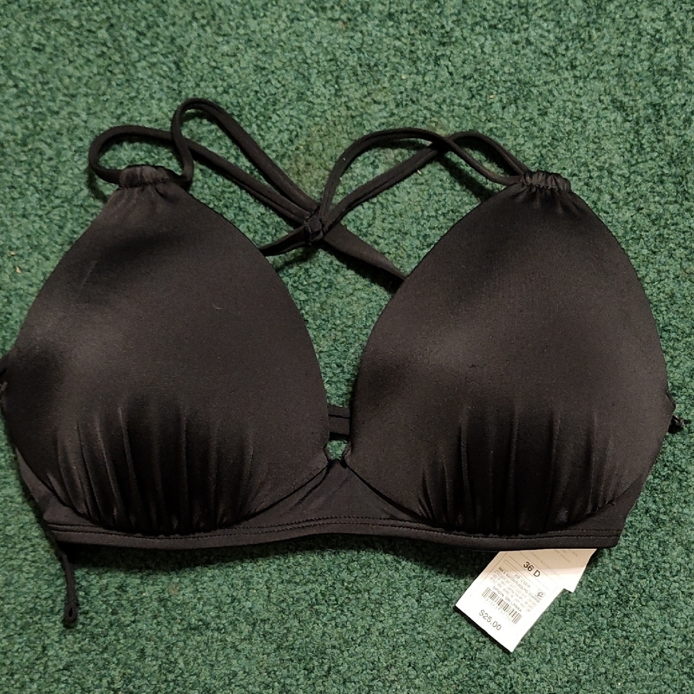 Black Strappy Bikini Top